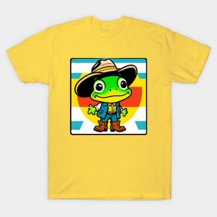 Cowboy Frog by Music Genius Art T-Shirt